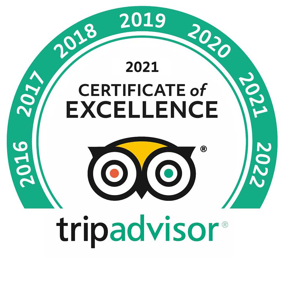 2022 TripAdvisor Certificate of Excellence